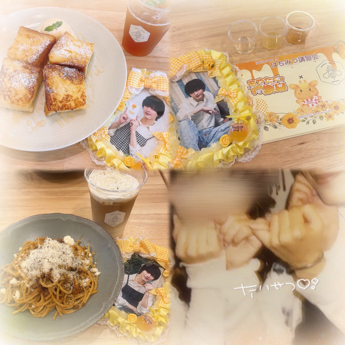 ayuminmin_a's tweet photo. あやたく家巣すっごく楽しかった🐝💭

たっくんとの初めてが１日でたくさん
経験できて本当に幸せでした！
ありがとうございました( ; ᵕ ; )🤍🤍

はにーまるさんのご飯も
とてもおいしかったです！🍽️🍯
またコラボイベントやってください🥹💕

ALT📝 https://t.co/mf7PdCwZgL