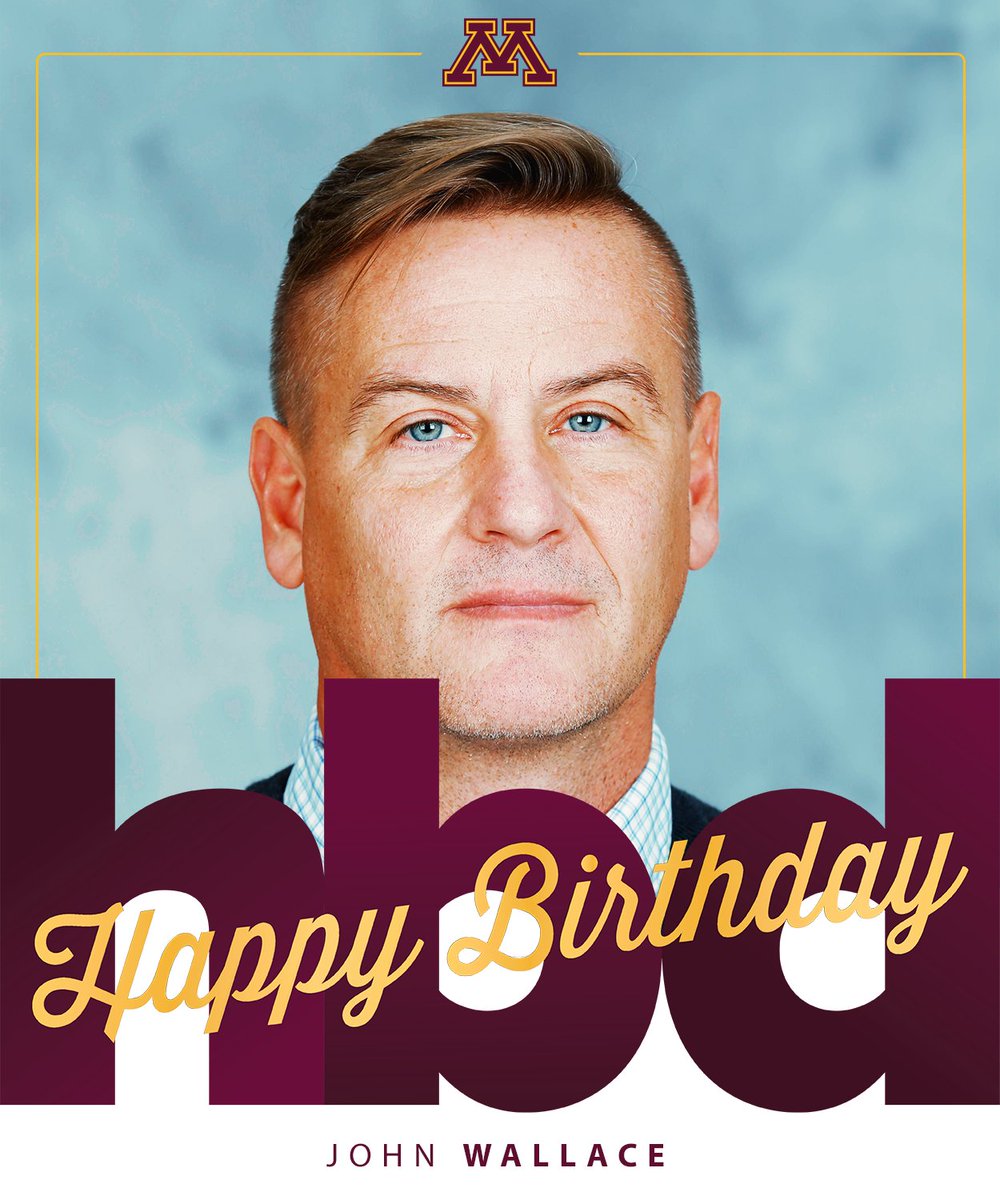 GopherWBB's tweet photo. Wishing a Happy Birthday to Senior Associate Director of Athletic Compliance, John Wallace!

#SkiUMah | #Gophers〽️ https://t.co/qW4t7QvCNB