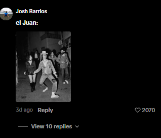 CATonRH's tweet photo. top comment literally says el juan

no where in the video does it say jose or mention jose as a name lol
https://t.co/yWvYTuNtTO https://t.co/I9cRuhJUfh