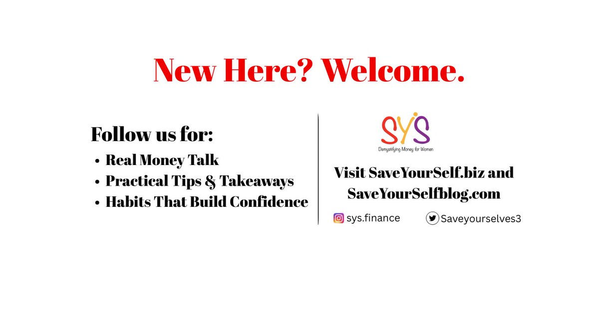 Saveyourselves3's tweet photo. New Here? Welcome.

SaveYourSelf helps women demystify money—without shame or overwhelm.

Follow us for real money talk + practical tools.

Visit https://t.co/zUmkZ4yPiw or https://t.co/xh5SS095o2

#SaveYourSelf #FinancialLiteracy #MoneyMindset https://t.co/RRltka959K