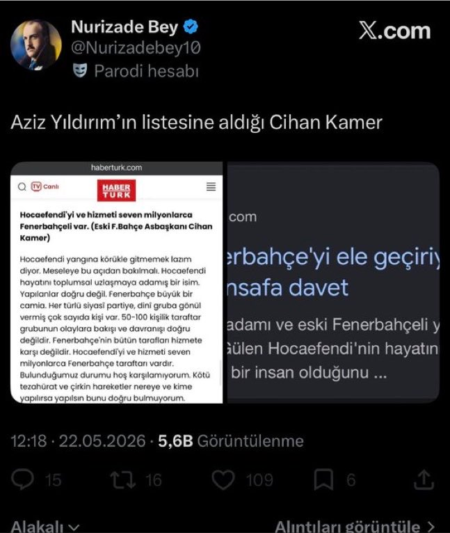 TahsinNahitBey's tweet photo. FENERBAHÇE VE FETÖ BAĞLANTISI!

2 ay önce X'teki ünlü fenerbahçe hesaplarından biri şu anda Rafael Leao ile görüşme yapan Cihan Kamer'in FETÖ'cü olduğunu resmen açıkladı.

Limiti olmamasına rağmen fenerbahçe'nin toplamda nasıl 120 milyon euro harcadığını şimdi daha iyi anlıyoruz! https://t.co/Xc6eoWRHOh