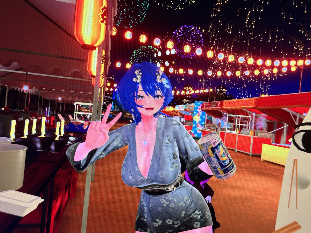 Kz3oCq's tweet photo. 夏祭にありそうな出店でワイワイしながら楽しみ😆いろんな写真撮って🤳👩
遊びました。 #ラズベリー学園  #なつね
#なつねと遊ぼう https://t.co/NdrAH2yRRJ