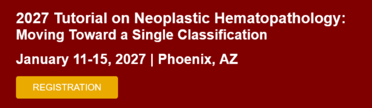 UChicagoCME's tweet photo. Registration is now open for the 2027 Tutorial on Neoplastic Hematopathology! Explore new disease classifications, molecular advances, &amp; evolving diagnostic approaches through five days of premier lectures &amp; case discussions.

Register: https://t.co/2wyUwaewMQ
@UChicagoPath #CME https://t.co/RBHpKu4gS4