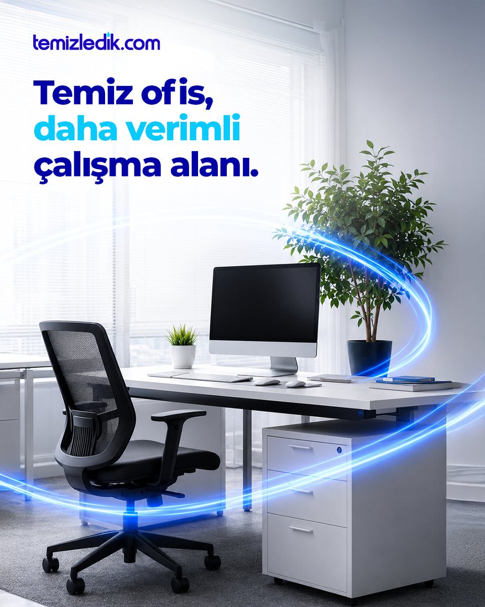 Temizlediktr's tweet photo. Temiz bir ofis, çalışan motivasyonunu ve misafir algısını doğrudan etkiler.

Masa, zemin, ortak kullanım alanları ve yüzeylerde düzenli temizlik; hijyenik ve verimli bir iş ortamı sağlar.

Üstelik ilk rezervasyona özel 300 TL indirim fırsatıyla:
👉 https://t.co/ydsPaPzLWt https://t.co/juZ70pZKNX