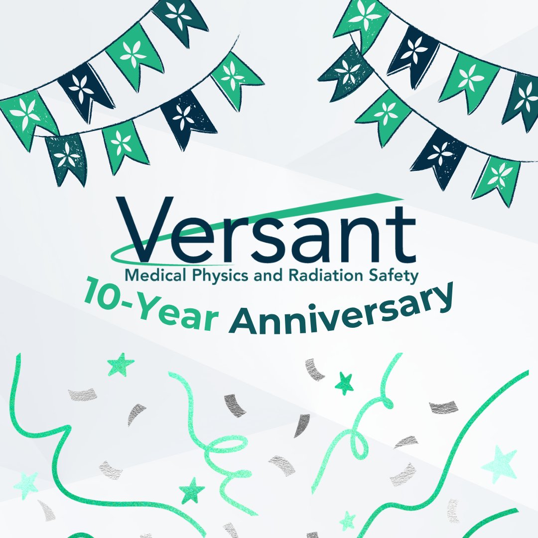 VersantPhysics's tweet photo. 🎉 Celebrating a decade of radiation safety! 🎉 

Versant Physics reached a significant milestone this summer and celebrates our 10th anniversary. We extend our gratitude to our dedicated staff and our valued clients. 

#VersantPhysics #10YearAnniversary #Odyssey #RadiationSafety https://t.co/YOWwXc7UWY