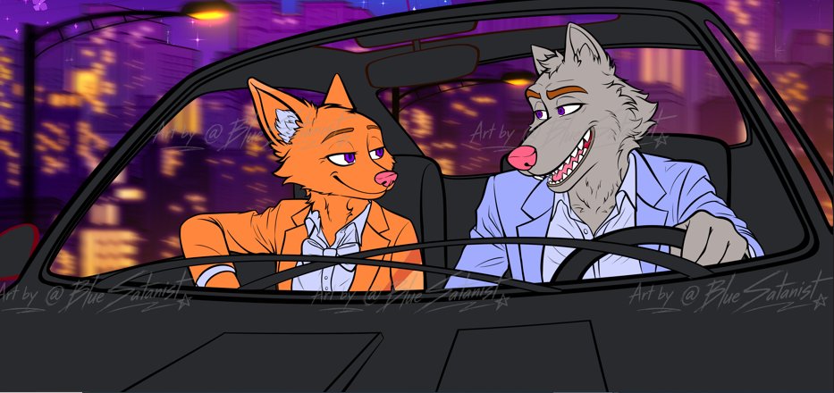Blue_Satanist's tweet photo. Nick and Wolf are in flat colour - still need to render everything :3 https://t.co/A9RBhV0ue8