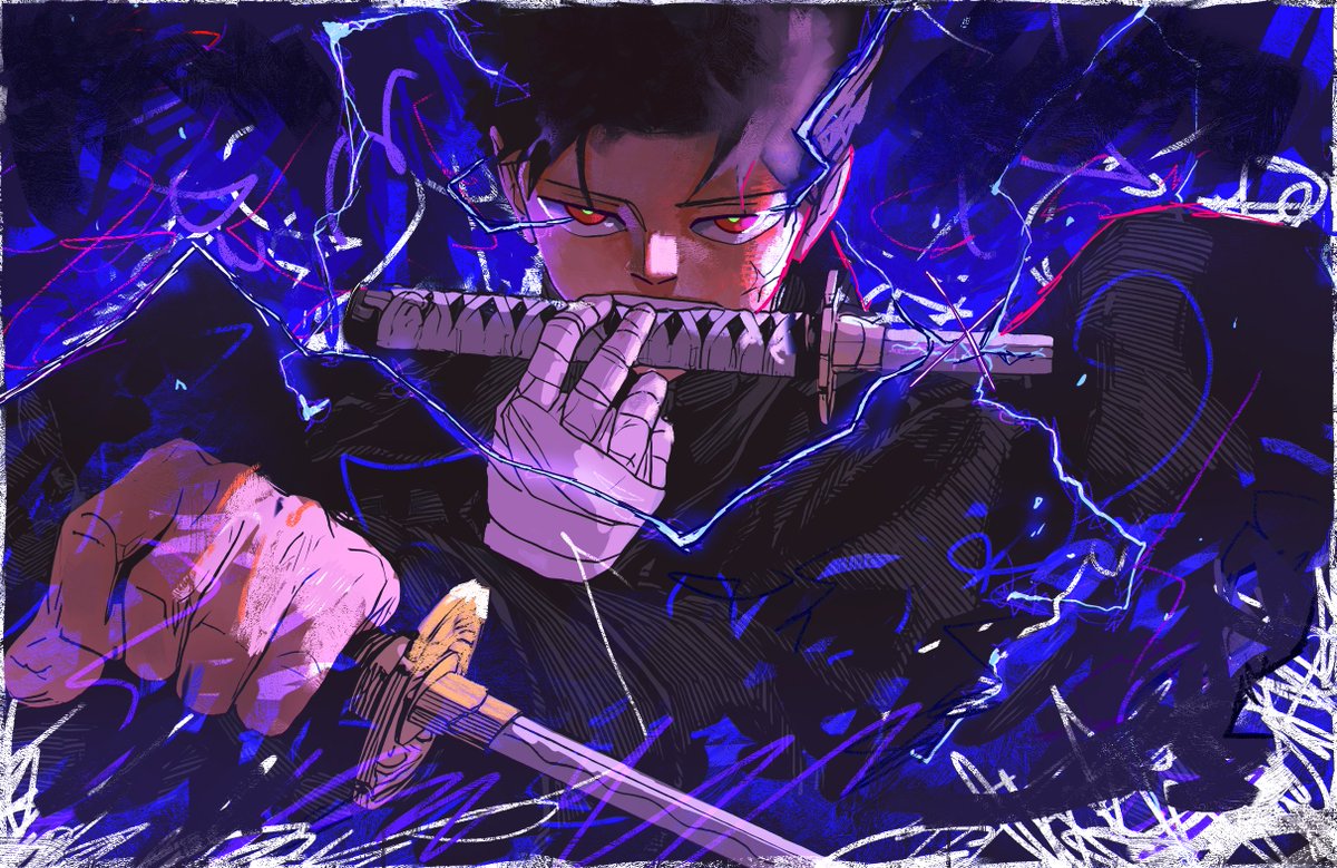 _Trizxz's tweet photo. I colored kagurabachi https://t.co/X3YLfam6cX
