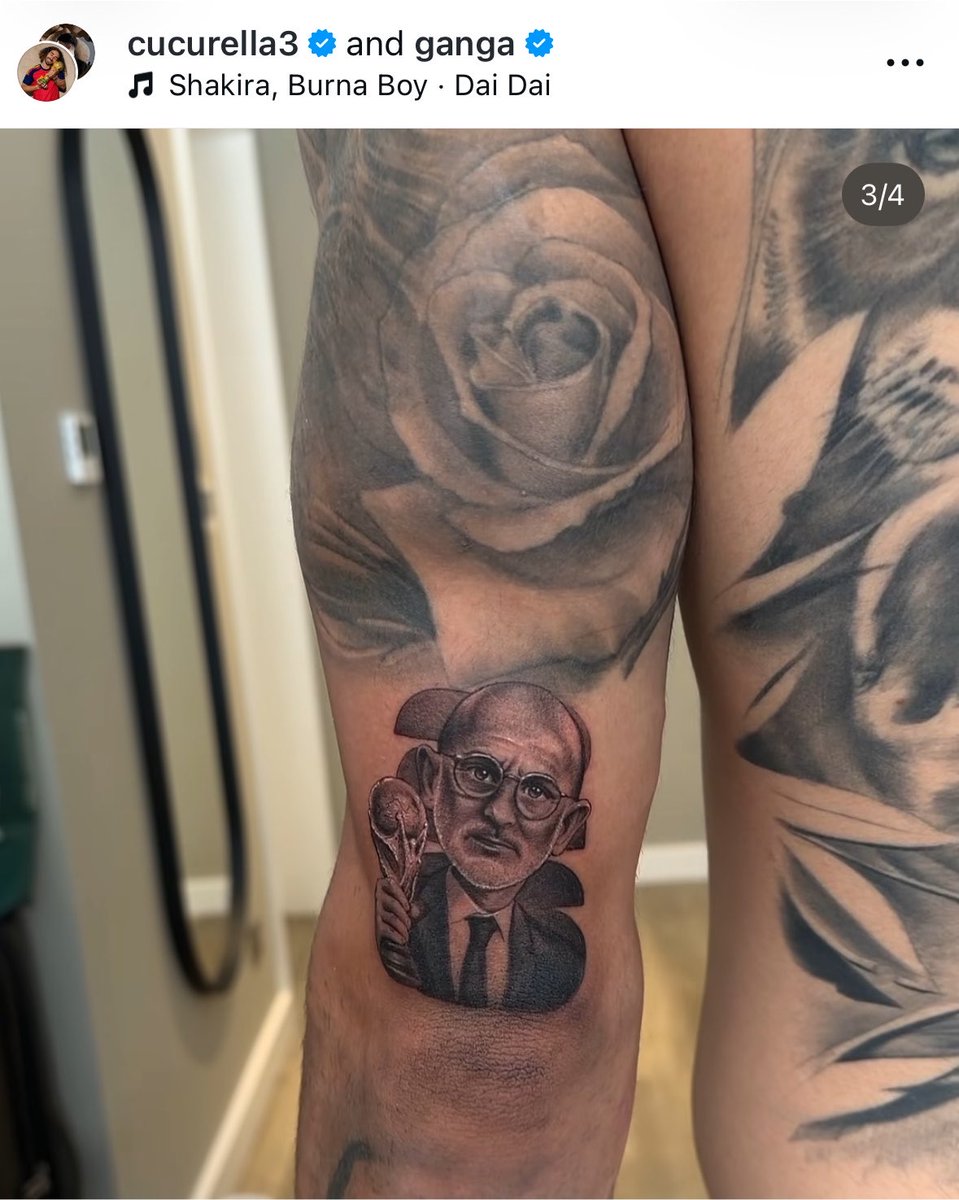 theMadridZone's tweet photo. 🚨 Marc Cucurella gets a tattoo of Luis de la Fuente on his arm. 

“PROMISE FULFILLED.” https://t.co/xJem8SLC5y