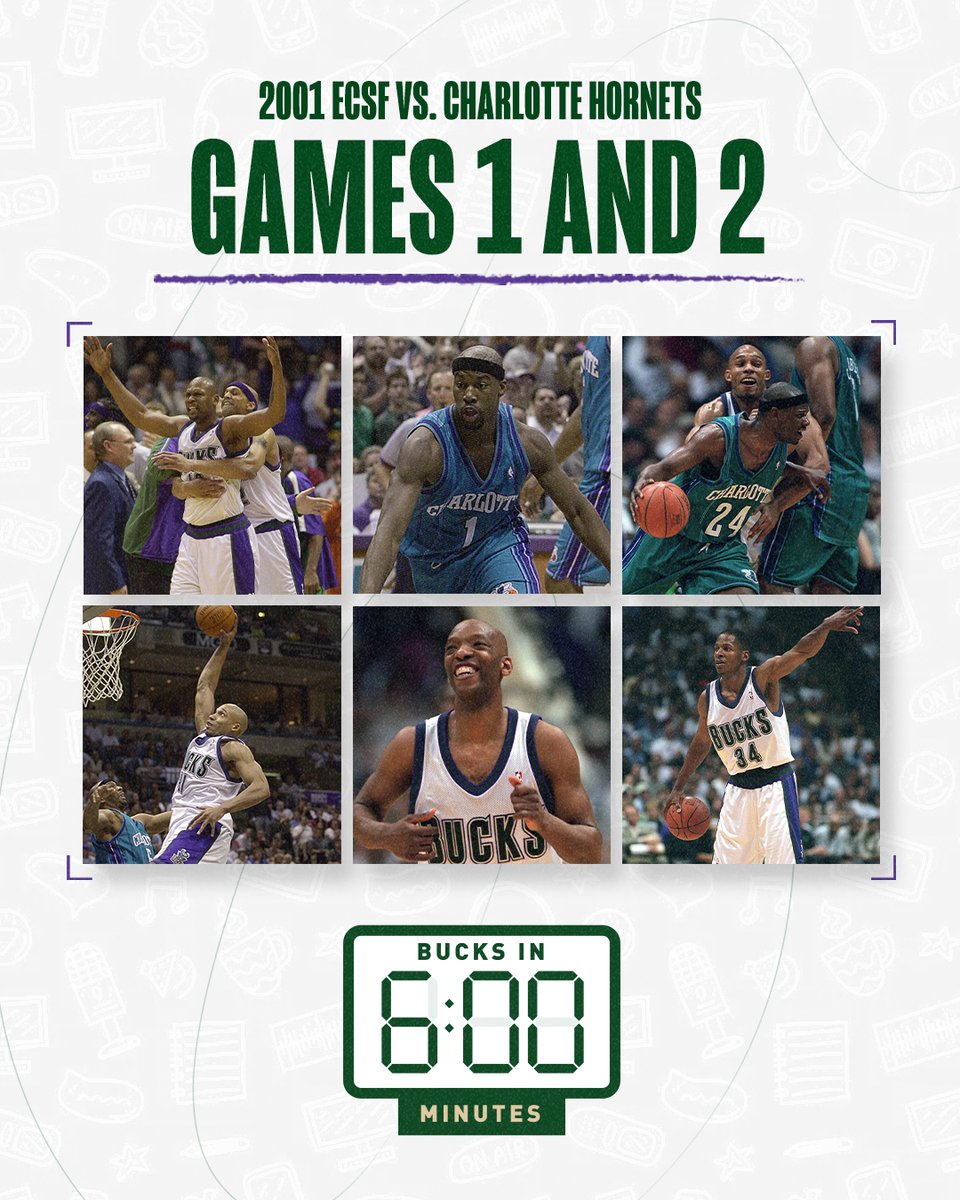 BucksPlusAudio's tweet photo. A new round. A tougher test. And a Hornets team hungry for an upset.

Go back to Games 1 and 2 of the 2001 ECSF series between the Bucks and Hornets in a special edition of Bucks in Six.

🎧: https://t.co/icmK1a5coa https://t.co/C3MxBIStBJ
