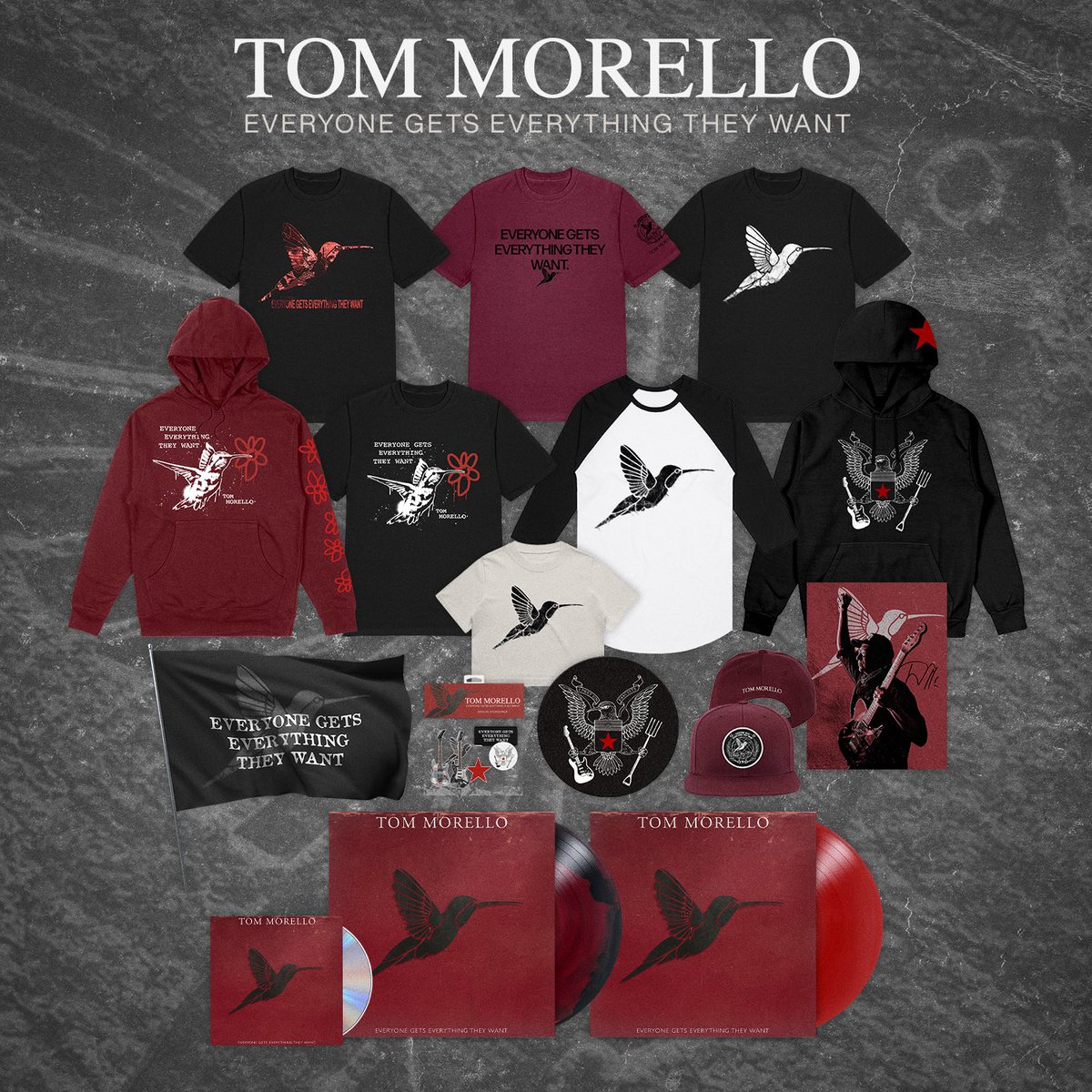 tmorello's tweet photo. BREAKING: My new album, EVERYONE GETS EVERYTHING THEY WANT, comes out on September 25th! Pre-save the album and pre-order vinyl and merch now through the link in bio. Until then, “DATE NIGHT” is out NOW!🔥 https://t.co/aURPJ9D1mQ