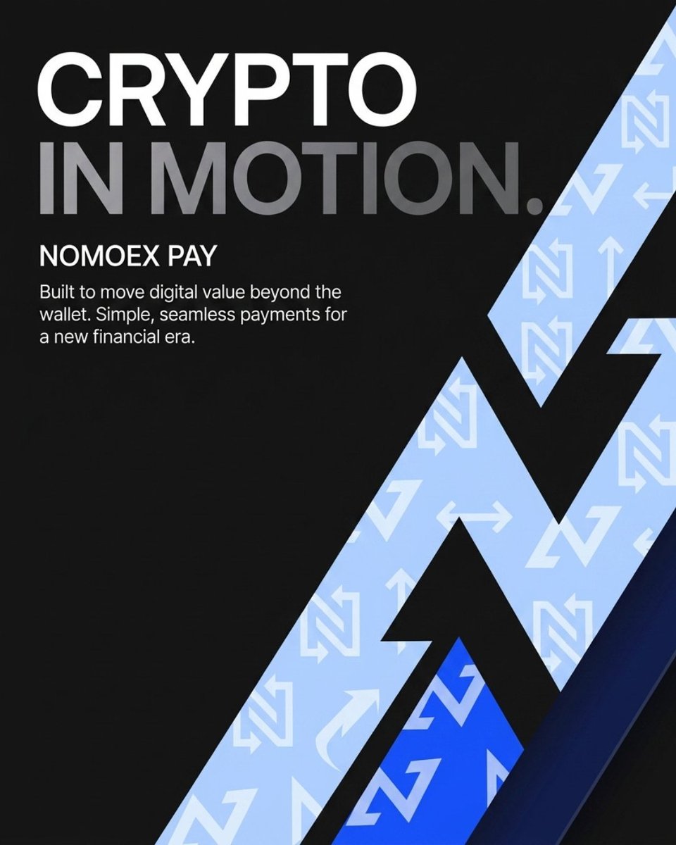 nomoex_global's tweet photo. Crypto shouldn’t stand still. Neither should your money. ⚡

Built to move digital value beyond the wallet.
Nomoex Pay — Crypto in Motion. 💙

#Nomoex #NomoexPay #CryptoPayments #Web3 #DigitalFinance https://t.co/FpgTLA8Mh4