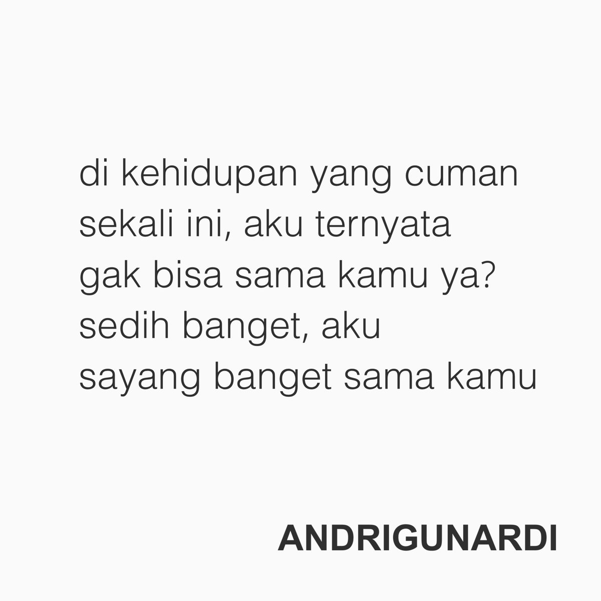 andrigunardiii's tweet photo. kita udah gak bisa sama sama ya? https://t.co/9pRhCeIgbi
