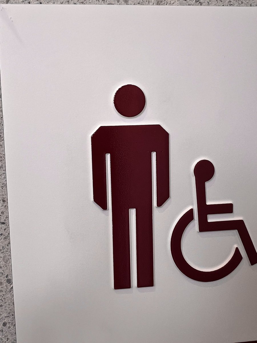 JustinKing's tweet photo. Branding and wayfinding installation has started in WBS!

So many details that we can’t wait for everyone to see. 

One of my favorites: custom pictograms (the figures below) modeled after the shape of the Block C. 

Everything intentional. Everything done with care. https://t.co/bAMnugzICu