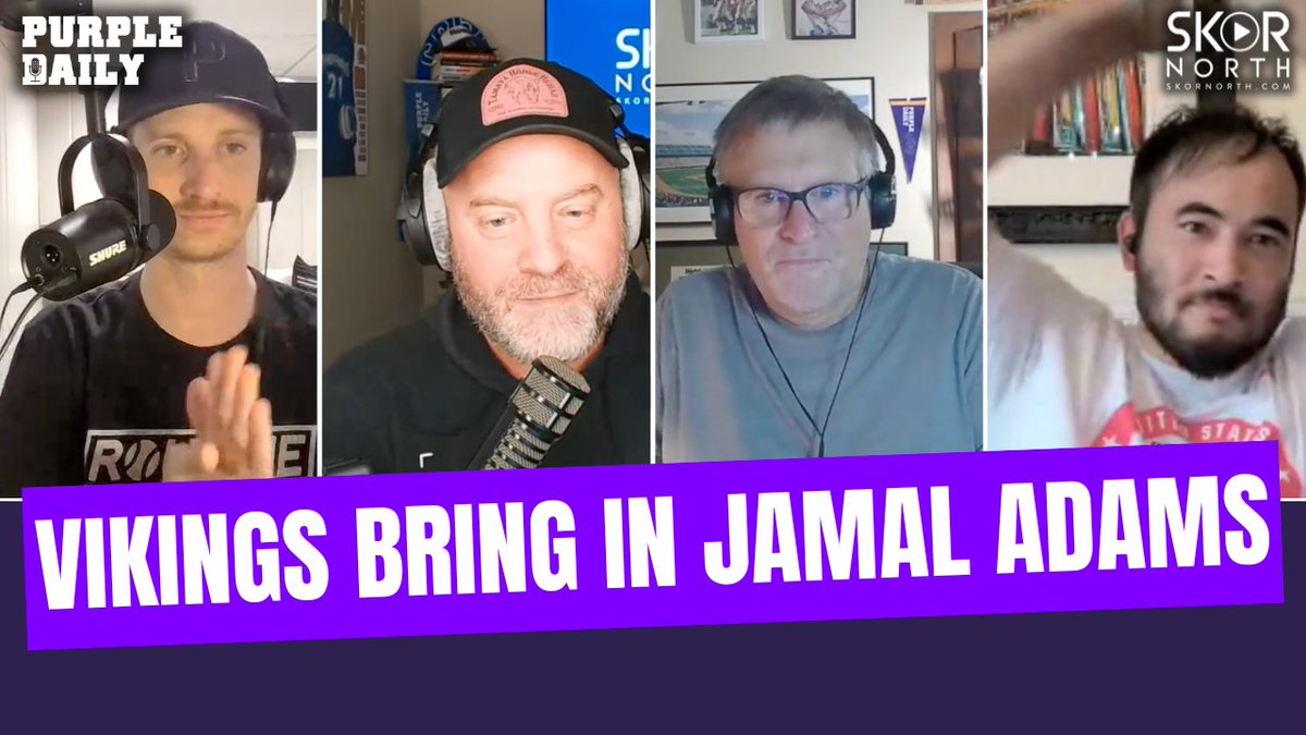 SKORNorth's tweet photo. 🏈 NEW PURPLE DAILY 🏈

– Why the Vikings signed Jamal Adams
– Picking the #Vikings schedule with @Aoki5Chuck 

Stream Purple Daily wherever you get your podcasts! #SKOL https://t.co/qWbQWWdE4P
