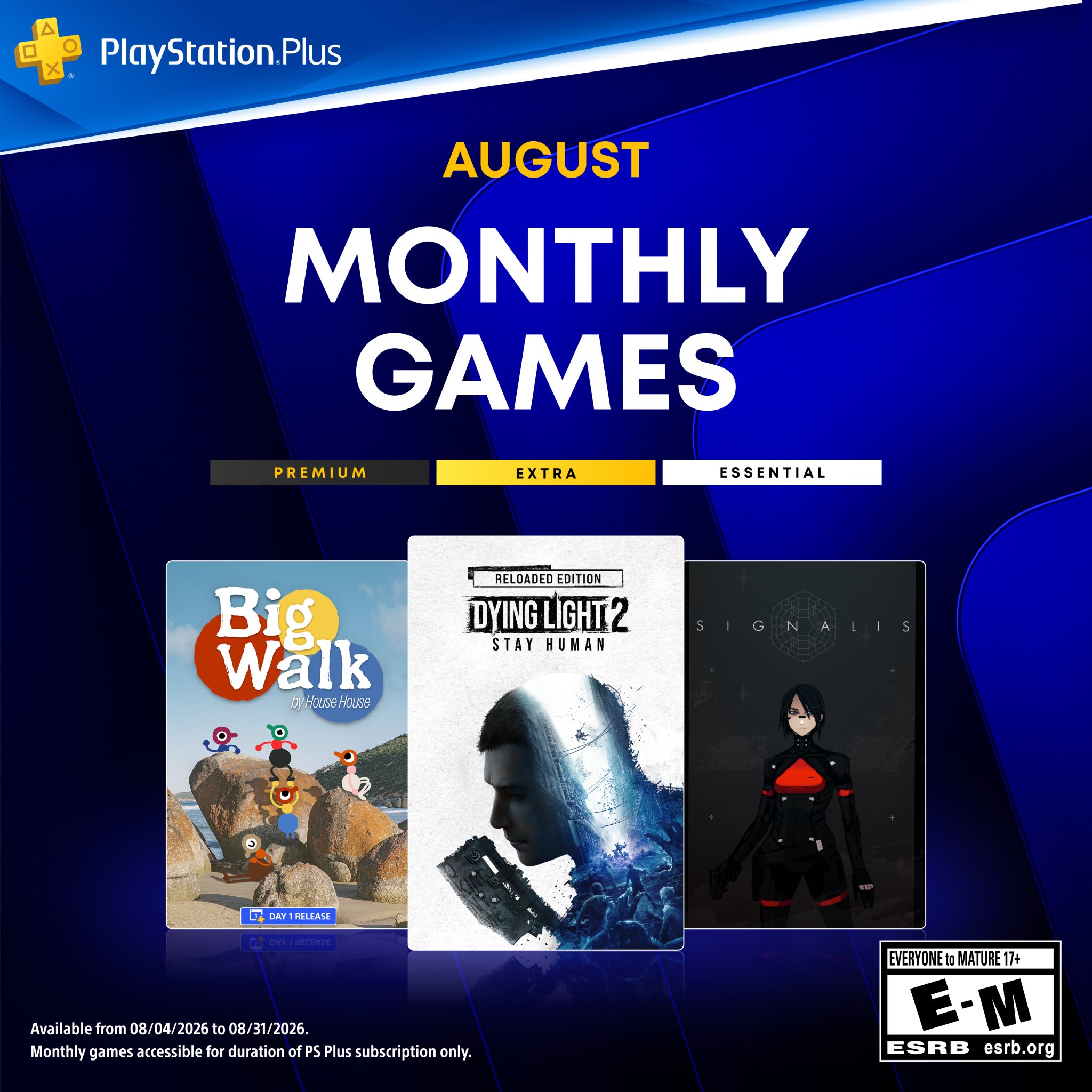 PlayStation Plus Monthly Games for August