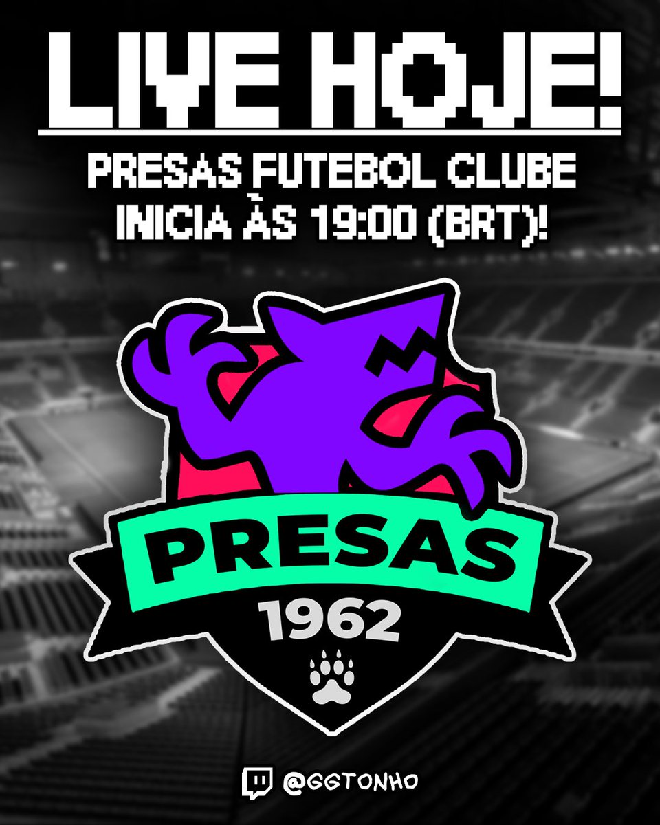 ggtonho's tweet photo. HOJE TEREMOS LIVE DO PRESAS FUTEBOL CLUBE! 🐺⚽️

Trent, Ashley, Dylan, Harper… Veja os personagens de #PresasExpostas se tornarem jogadores de um time em busca da glória junto do técnico… MANNY?!?

Não tô brincando. Hoje a live é NO FIFA!

Vejo vocês às 19h 💜
Link abaixo!! ⬇️ https://t.co/0VhHb83wZn
