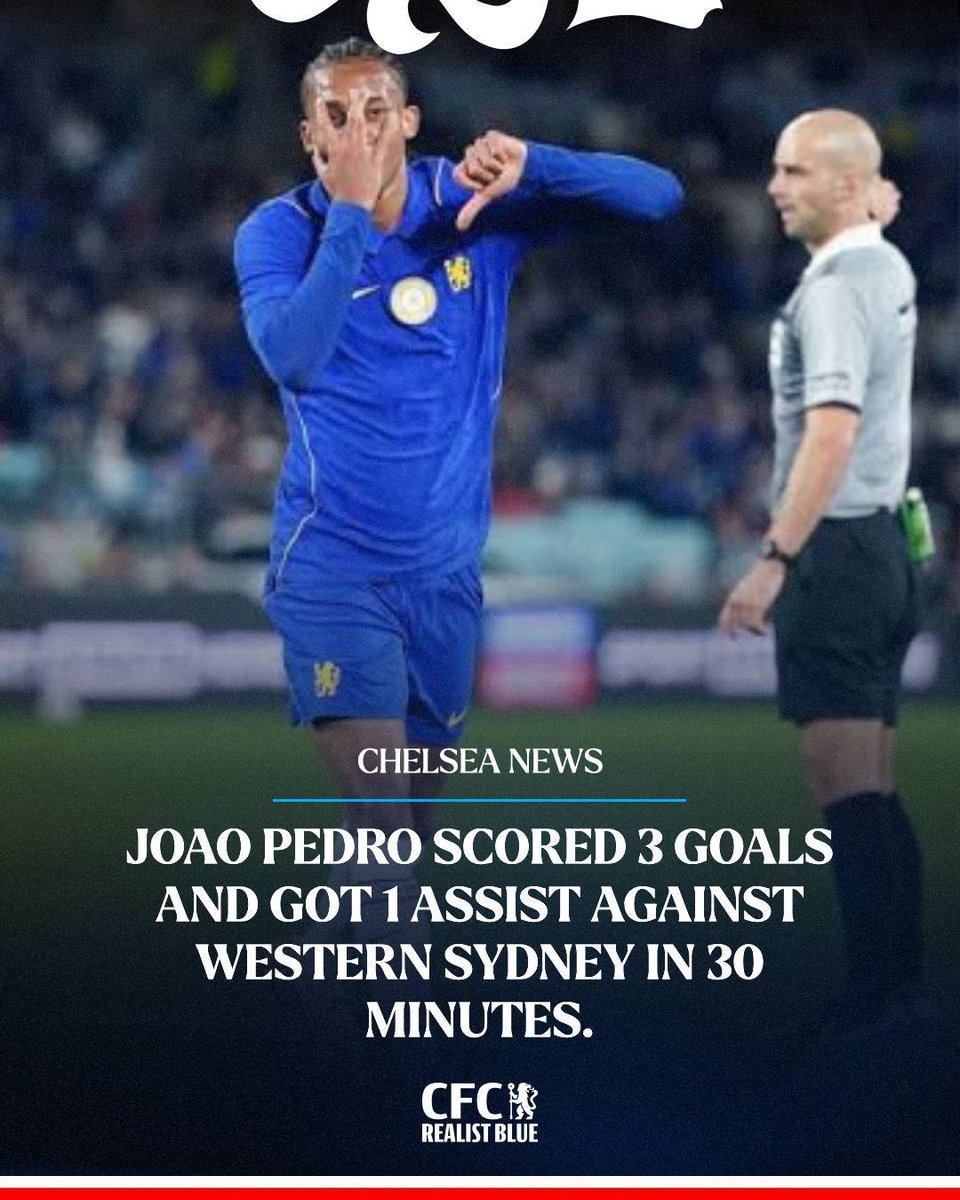 CFC_RealistBlue's tweet photo. FT: Chelsea 6-4 Western Sydney

Joao Pedro scored 3 goals and got 1 assist against western sydnet in 30 minutes 

Dastian Satpaev scored in his first appearance agaunst. Western Sydney. Big you up.

#CFC #CFCRealistBlue https://t.co/elrLusUUeU