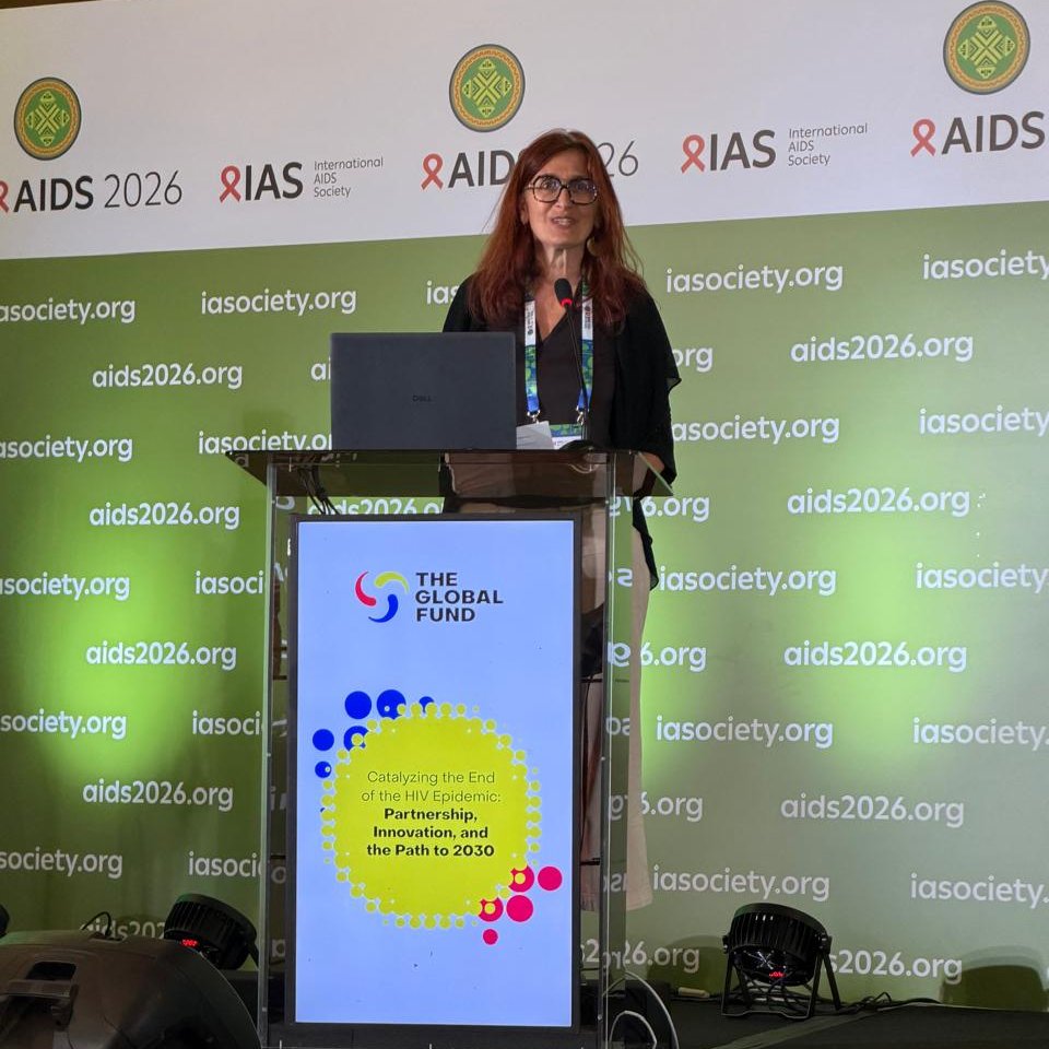 GlobalFund's tweet photo. "Community leadership is essential to ending AIDS."

Françoise Vanni opened the @GlobalFund's satellite session at #AIDS2026, setting the stage for a discussion on the next era of the HIV response – where innovation is matched by equity, partnerships are measured by results for people & communities are at the center.
