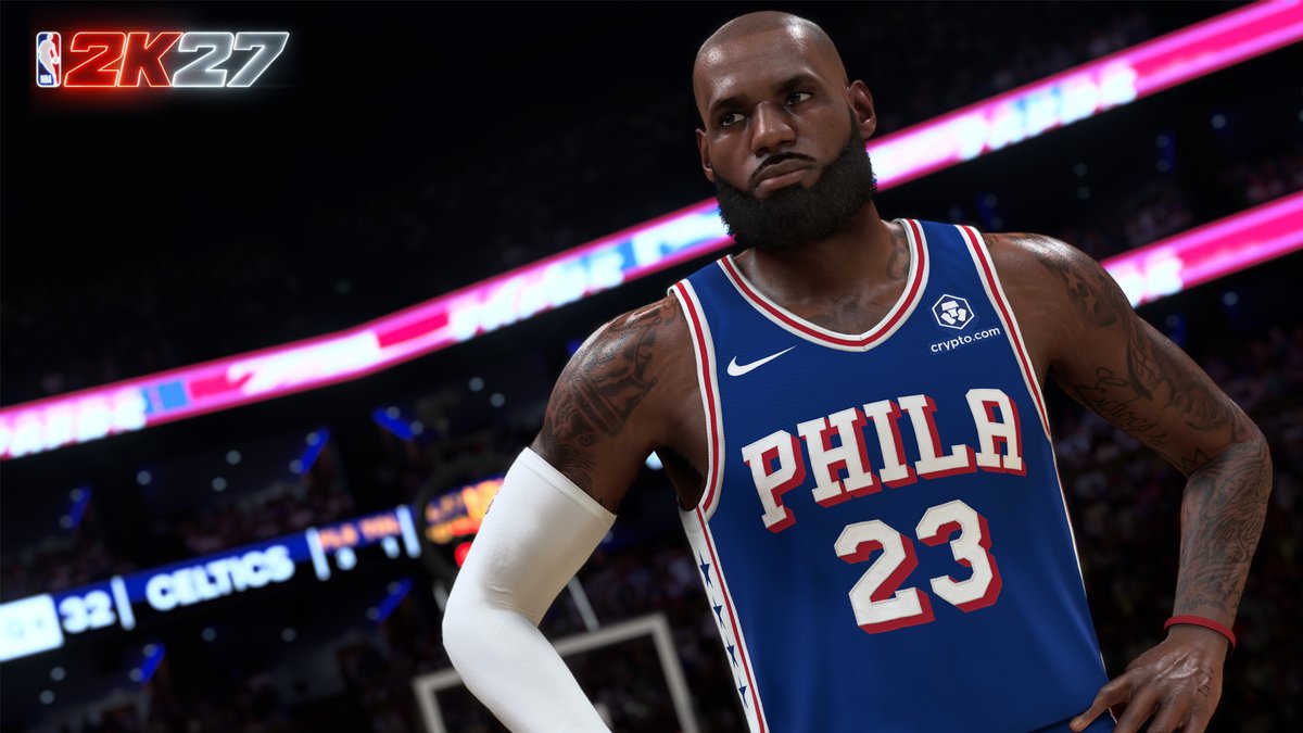 NBA2K's tweet photo. The King has landed in Philly 👑 https://t.co/n8fT6SO61G