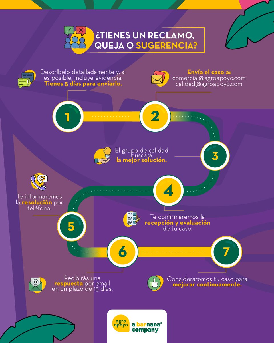 AgroapoyoEc's tweet photo. ¿Tienes alguna queja, reclamo o sugerencia? ¡Escríbenos con gusto te atenderemos! Sigue estos sencillos pasos y esperamos resolver tu caso de la mejor forma posible. 👨💻👩💻
#Agroapoyo #BuzónSugerencias #Reclamos https://t.co/LeIKsYi9dR