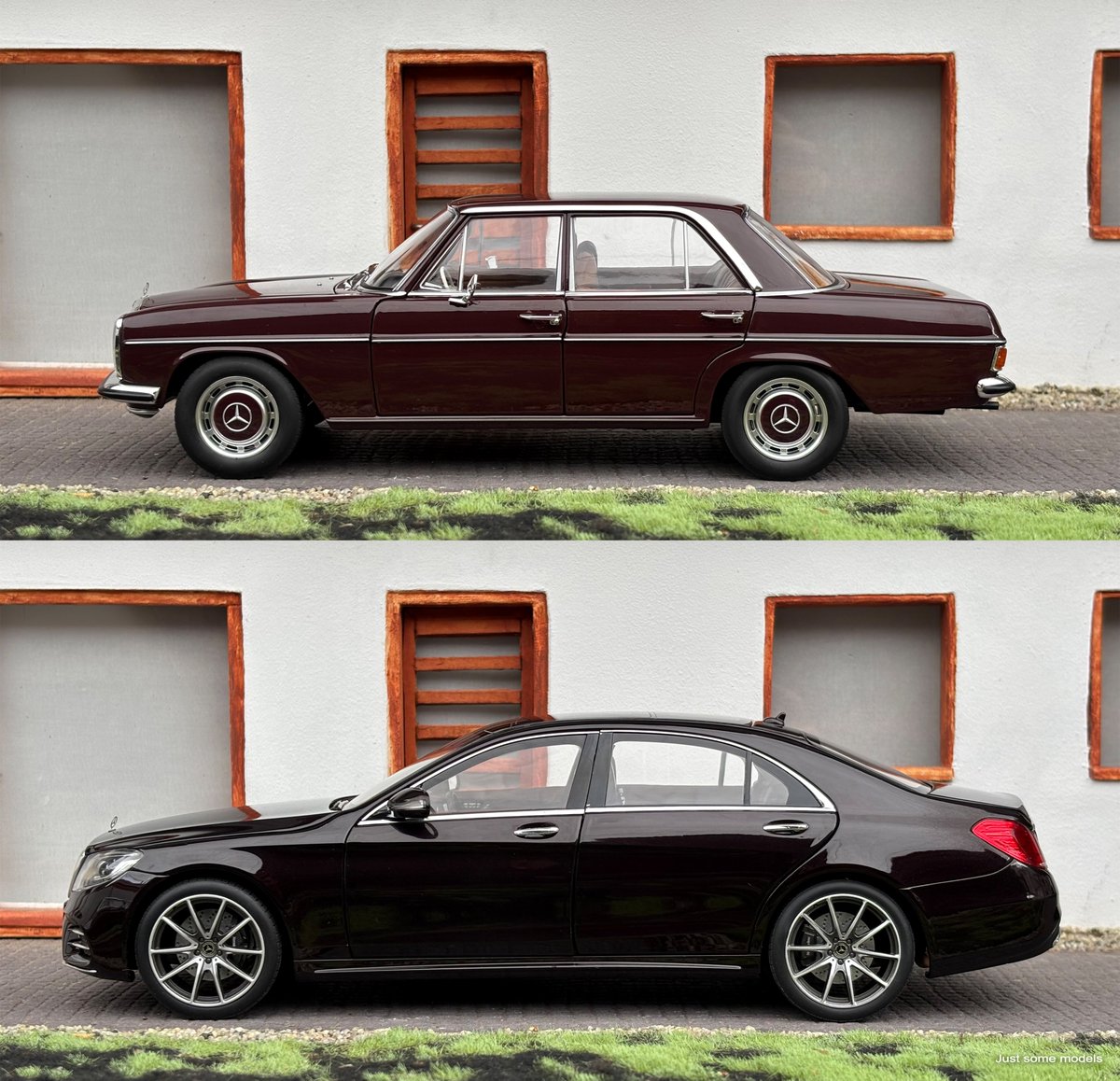 justsomemodels's tweet photo. Great-grandfather and great-grandson flagship Mercedes in 1:18 scale.

#mercedes #mercedesbenz #mercedesw114 #mercedesw115 #mercedesw222 #sclass #sklasse #amg #amgline #germancar #classiccar #oldtimer #118scale #scalemodel #diecast #modelcar #miniature #norev #jsm #justsomemodels https://t.co/DYxFjwHSv1