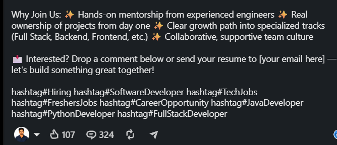 deepakmodidev's tweet photo. peak linkedin hiring ... your email here .. https://t.co/5iFVMSO4On