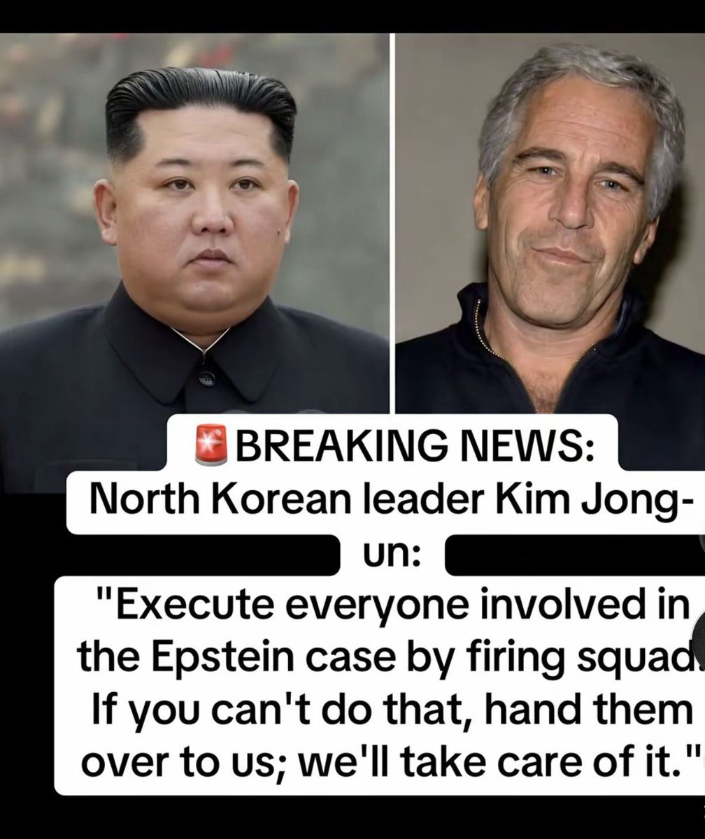 therichfromca's tweet photo. It is extremely sad that a foreign dictator is willing to take care of all of those in the Epstein files and our own government is protecting them. 

Release the files and send them to North Korea! https://t.co/gvkM0G6J9I