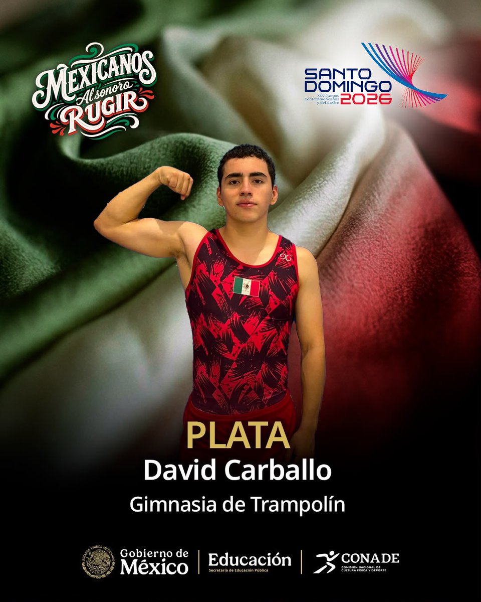 conadeoficial's tweet photo. El cuarteto de gimnastas mexicanos hace un acumulado de 4 medallas en #SantoDomingo2026 🇩🇴.

👉🏻 Se conquista el 1-2 en individual varonil.
👉🏻 Continúan las pruebas sincronizado ambas ramas y mixto.

🥇 🇲🇽
🥈 🇲🇽
🥉 🇻🇪

#MexicanosAlSonoroRugir https://t.co/Ysyujb4lIn