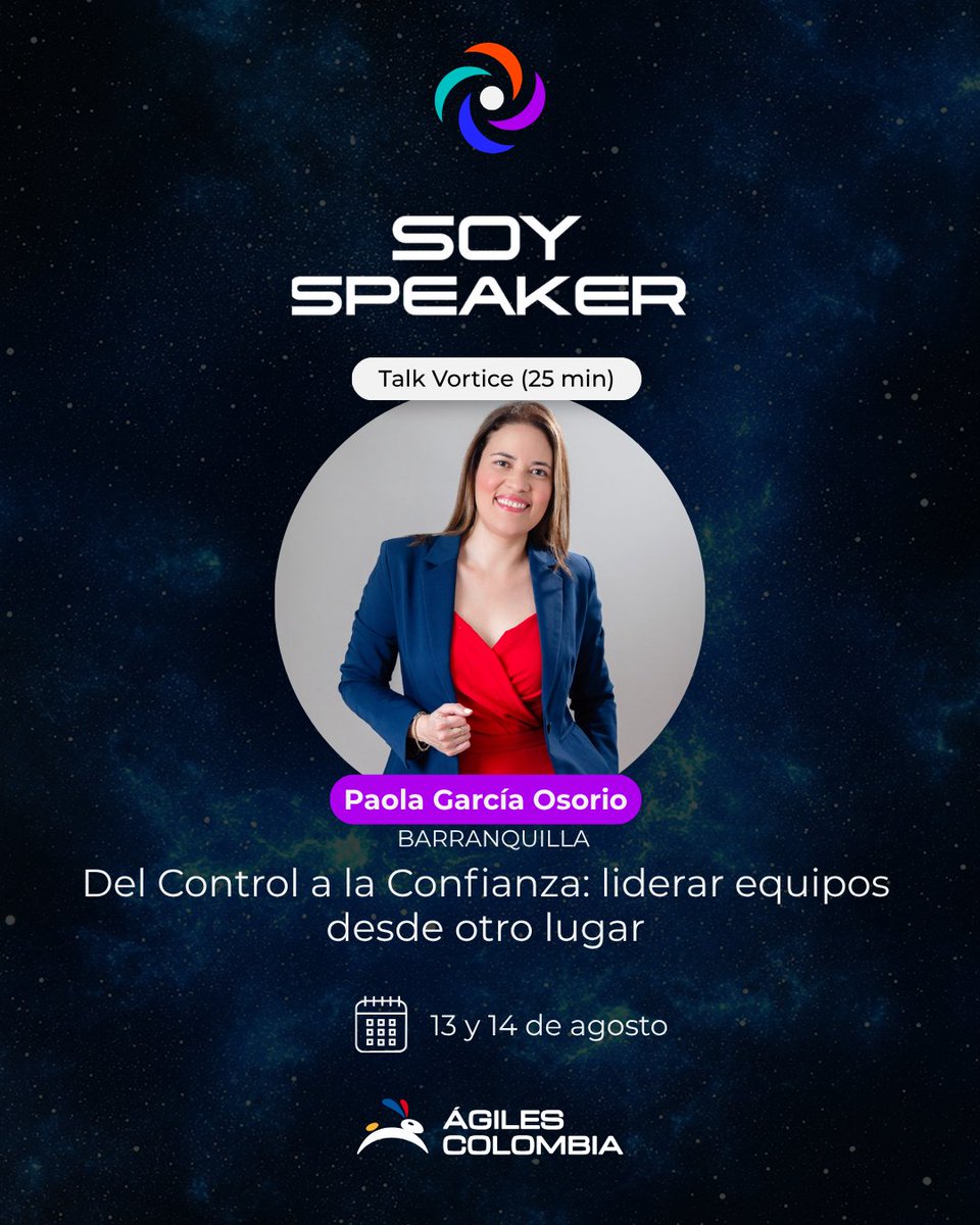 AgilesColombia's tweet photo. Nos obsesiona automatizar procesos con IA. Pero seguimos gestionando personas con estructuras del siglo pasado.

Nueva speaker confirmada en #Vortice2026 🧵 https://t.co/3NHkvagsn2