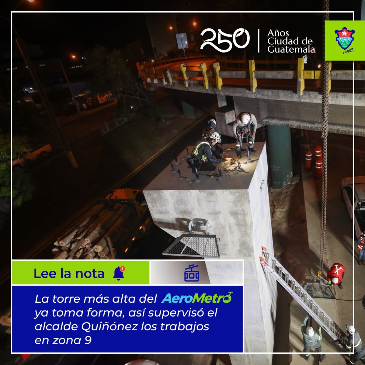 AerometroGt's tweet photo. La Torre 9 ocupa un lugar estratégico y su diseño responde a la necesidad de que el sistema cruce el paso a desnivel de la Avenida La Castellana.🚧🚡

Lee la nota 👉🔗https://t.co/1wTjt5ugSm

#ConectandoMetas #ElMejorLugarParaVivir #NotasMuniGuate #DatosMuniGuate https://t.co/CKbkTa3MlI
