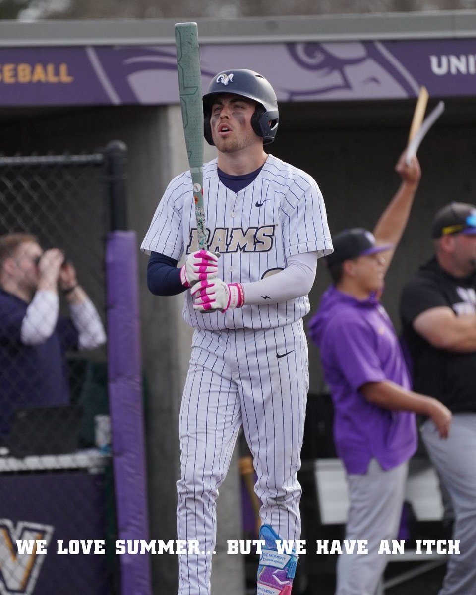 NCUBaseball's tweet photo. We love summer… But we have an itch. 🐏⚾️🧱 https://t.co/GsJNdjHK62