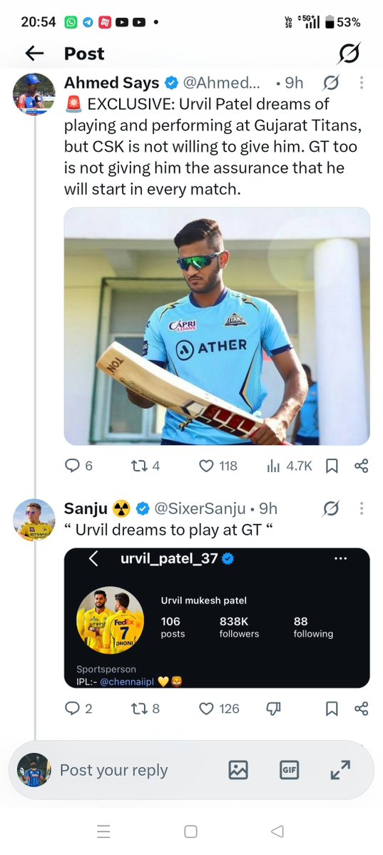 RohanAD06's tweet photo. Me and @SixerSanju, the official owners of nibba @AhmedGT_. Never mess with CSK, otherwise you gonna get it back 💪💪. https://t.co/FTU4xlpDNA