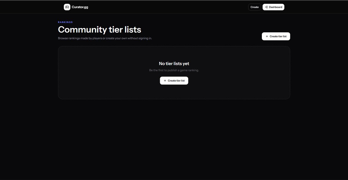 CuratorGGApp's tweet photo. Hello everyone! Big patch coming next week. We`ve prepared tier list maker for you, simple way to create and post blogposts and improved some boring stuff like pagination. Also there was a bug where you couldn`t remove custom games after adding those so we are fixing it right now! Patch is in the testing but we hope to deploy it next wednesday!
