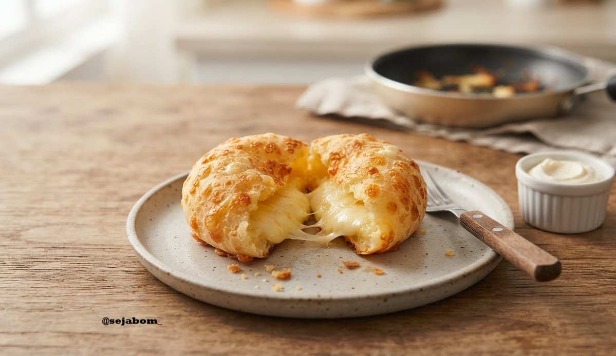 sejabom_'s tweet photo. Quer um café da manhã rápido, gostoso e muito prático? ☕️🧀 Essa receita de Pão de Queijo de Frigideira fica pronta em poucos minutos e leva poucos ingredientes: #Receitas #PaoDeQueijo #CafeDaManha #ReceitaFacil #Culinaria  https://t.co/B068i1FFKB https://t.co/zogBoBVUcb