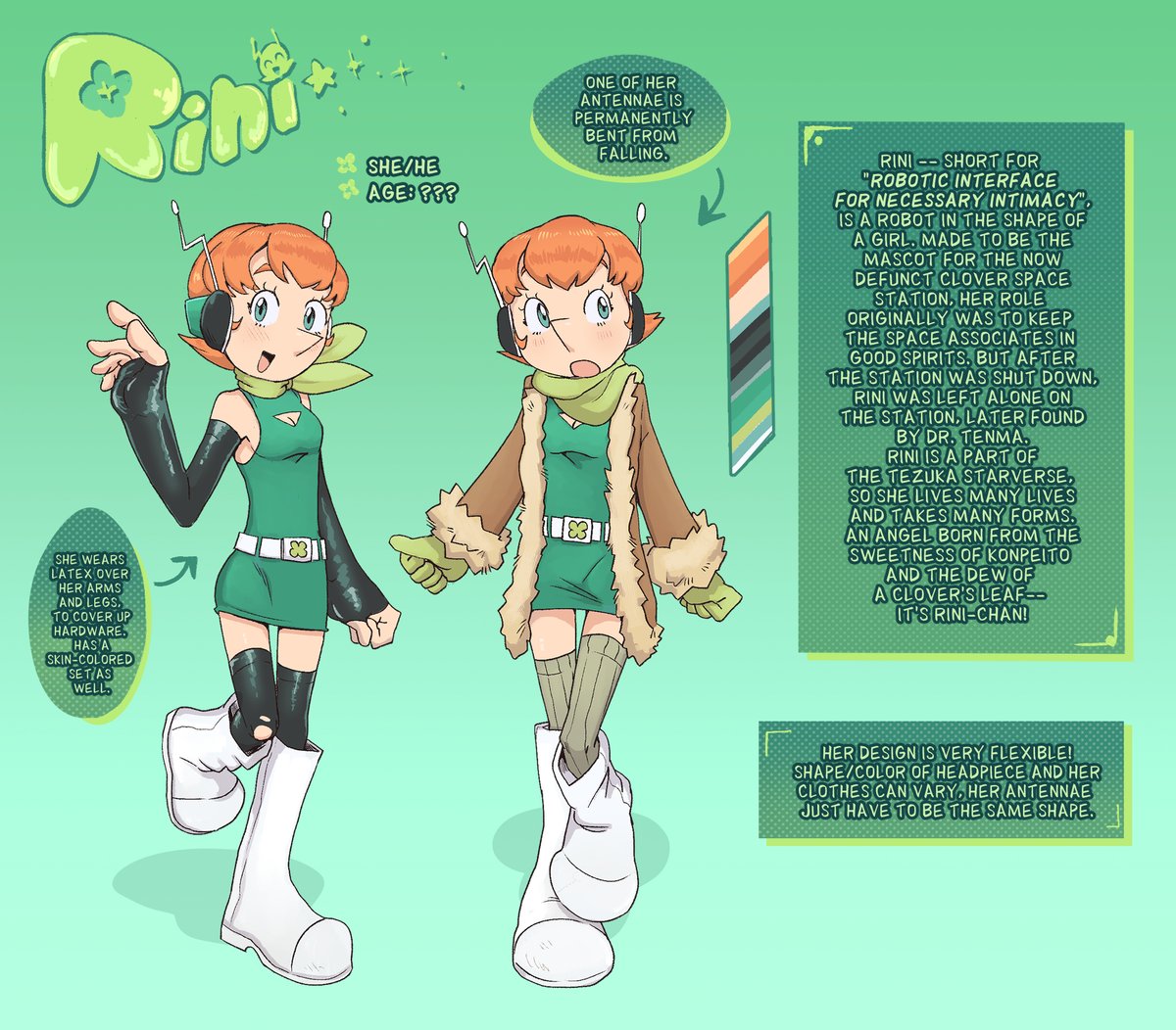 mankatzu's tweet photo. he's green for an amazing reason 👽🍀(rini/tezuka oc) #mktzart #ocs #octwt #refsheet https://t.co/XBAcKCVJat