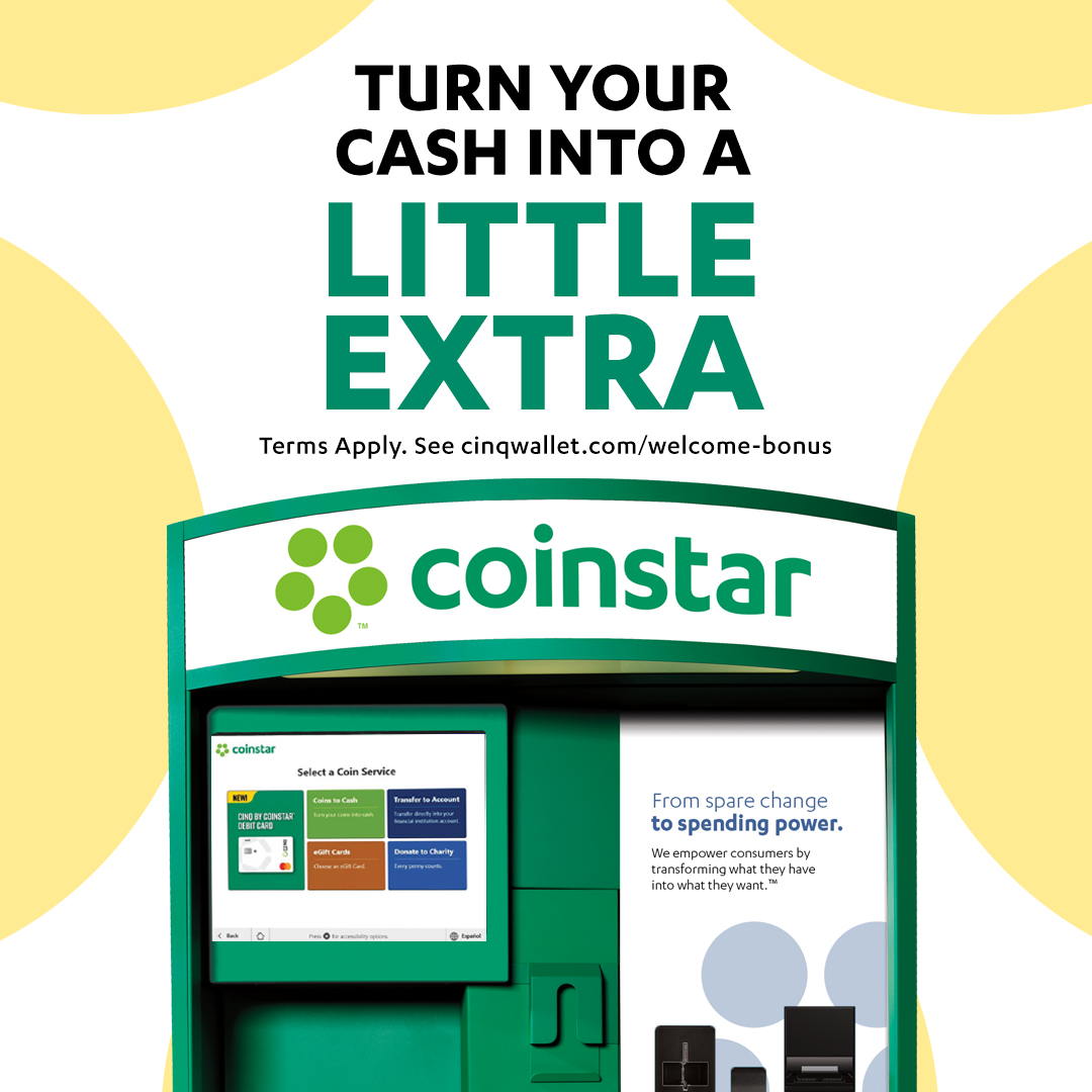 CINQbyCoinstar's tweet photo. Your new card comes with a bonus. Sign up for the CINQ by Coinstar™ Debit Card and earn up to $25 in rewards in your first 30 days. No credit check. No hidden fees. Money on your terms, from day one. New customers only. Activate by September 28 to qualify. Get started at the link.

—
All bonus actions must be completed within 30 days of card activation. Open to cardholders with card activation dates between 06/29/2026 to 09/28/2026. U.S. residents (excl. CT), 18+ only. Limit 1 bonus per offer, per individual and account. Full rules and terms at https://t.co/h6euyEFg1y. Coinstar is not a bank. The Coinstar Debit Card is issued by Lead Bank, Member FDIC. Fees apply. See https://t.co/T4X2iWmWds for more details.