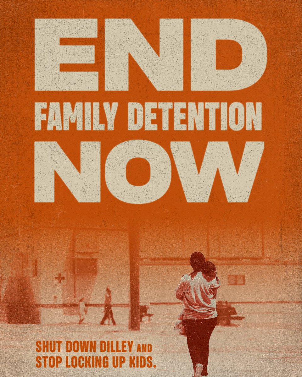 RepPressley's tweet photo. No family should be torn apart by this government. No family should be detained. No family should be separated.

We must close Dilley and end family detention NOW. https://t.co/Ev77PCeh4N