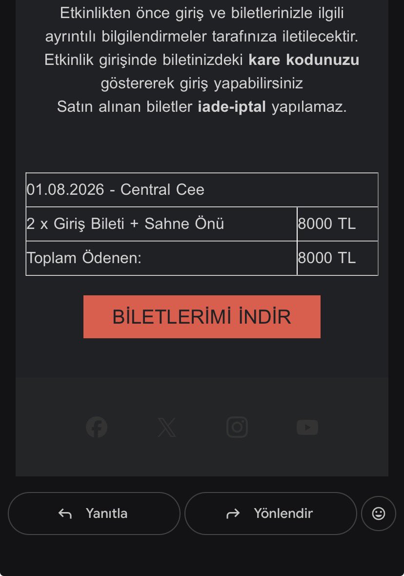 efe_simsekk0's tweet photo. istanbul festivali 1 ağustos central cee ve motive için 2 adet sahne önü biletim var zararına satıcam ilgilenen yazsın #istanbulfestivali #centralcee #motive #istanbulfest https://t.co/w5OvRTABeu