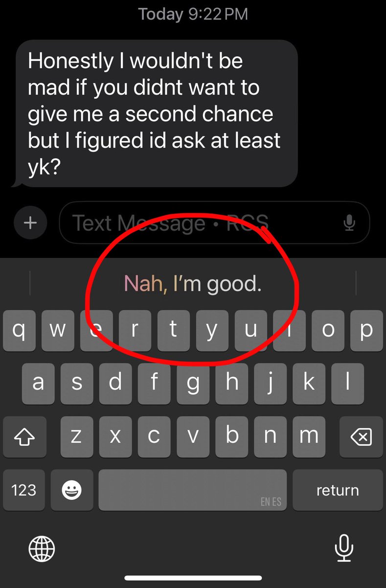 immasiddx's tweet photo. Apple Intelligence auto-suggesting to reject your ex is crazy work. 😭 https://t.co/TNB3Kqu3Ri