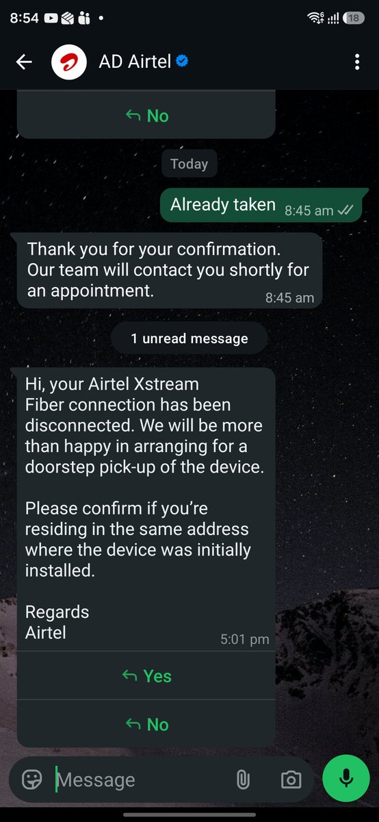 navneet's tweet photo. @airtelindia Get your operations in order. I already over paid to your arm twisting and delay tactics. Now I am bombarded with msgs to collect a device which you already collected 2 months ago!! https://t.co/H1CfnaaxUU