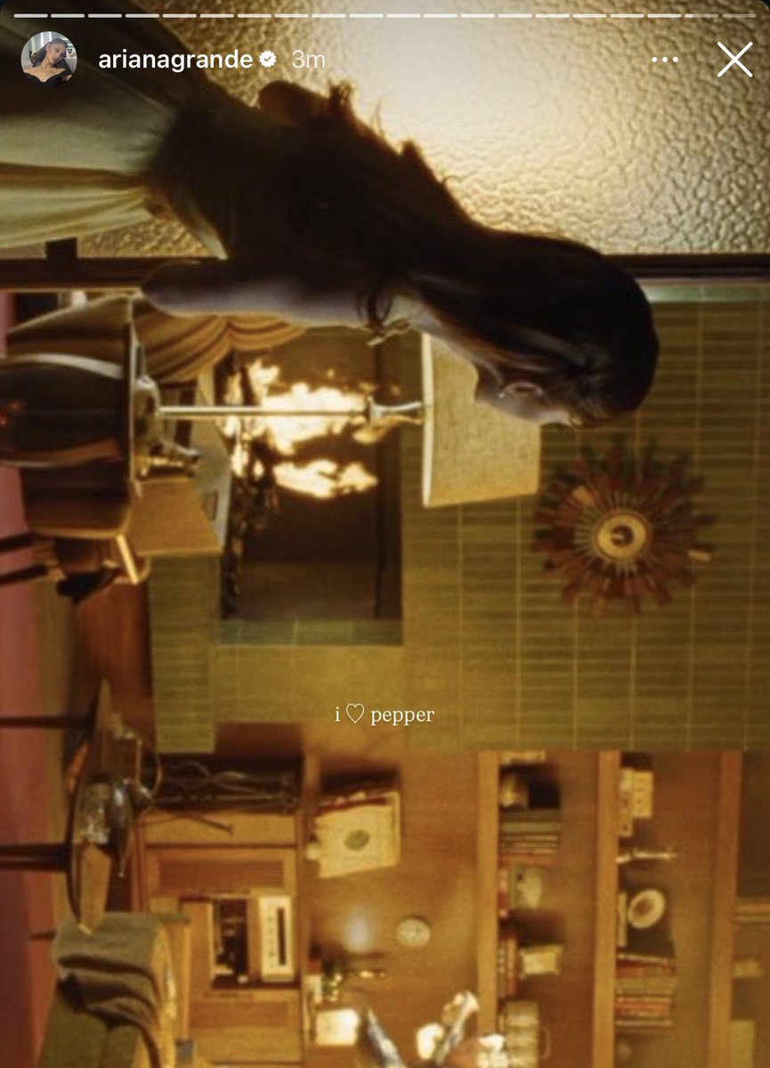 glindaupland's tweet photo. ariana grande seemingly confirms pepper is the same character as from the “hate that i made you love me” music video https://t.co/0W8cA6HiHY