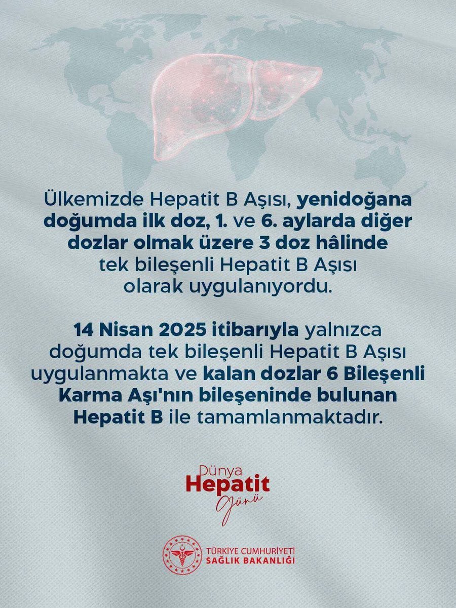 kozlukdh's tweet photo. Hepatit B hastalığından korunmanın en etkili yolu aşılamadır. 

#DünyaHepatitGünü
#kozlukdevlethastanesi https://t.co/HH48pbX9sg