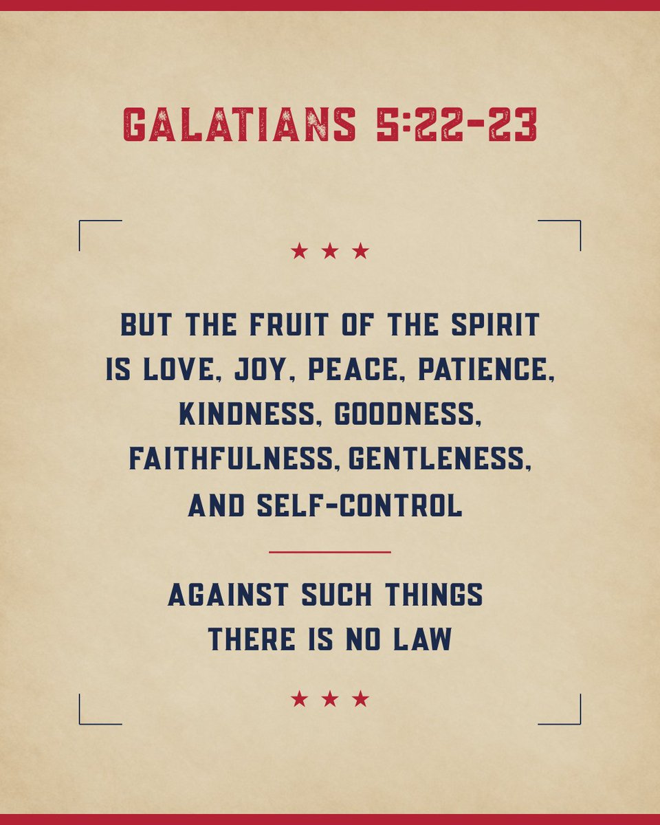 FaithChurchVT's tweet photo. But the fruit of the Spirit is love, joy, peace, patience, kindness, goodness, faithfulness, gentleness, self-control; against such things there is no law
Galatians 5:22-23 https://t.co/zR3Toazfdp
