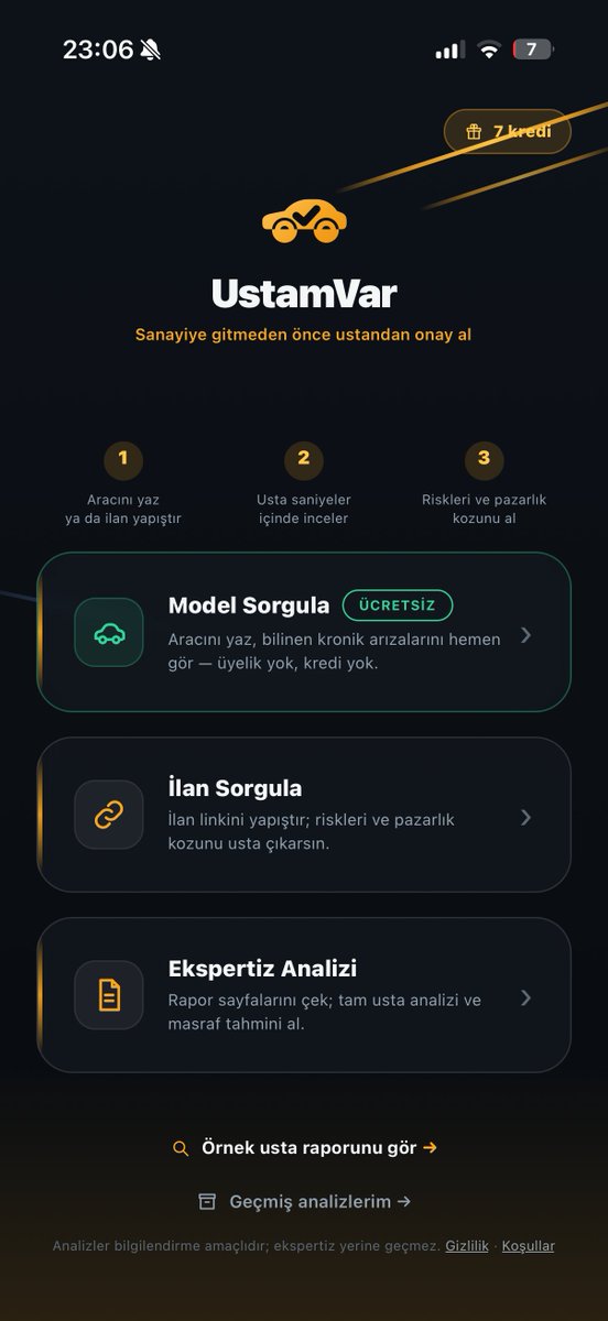 UstamVar's tweet photo. Satıcı hep "temiz" der. Kronikleri usta bilir. 🔧
İlan linkini yapıştır; kronik arızaları, gerçek fiyat konumunu ve pazarlık payını usta gözüyle öğren.
İlk analiz hediye 👇

https://t.co/D7JnLHaoSA https://t.co/vbDNGE7Xu5