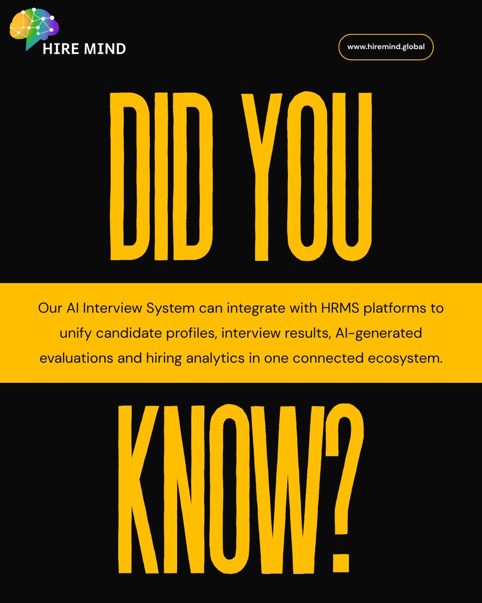 AiDigitechUK's tweet photo. One platform. Smarter hiring. Our AI Interview System integrates with HRMS to centralize candidate data and hiring insights.
Book a demo today at https://t.co/HDj2JOEV7A, call +44 7554 855025, or message us to get started.
#AIRecruitment #TalentAcquisition #HireMind #AiDigitechUK https://t.co/abqDzDVAuX