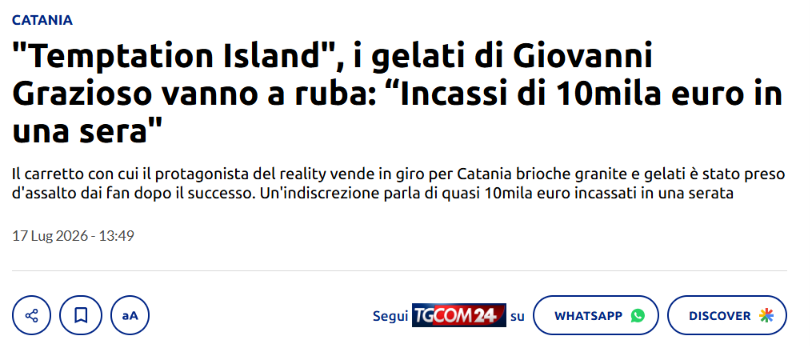 see_lallero's tweet photo. "Un carrettino del cazzo". Avercene carrettini così Sabrina, avercene. #temptationisland https://t.co/gzgnHrIZs2