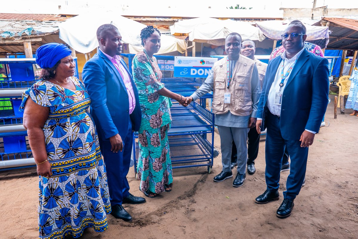 FAOauTogo's tweet photo. 📍#Lomé🇹🇬 2⃣7⃣/0⃣7⃣
Dans le cadre du projet #PREPRUS financé par @Pandemic_Fund, @FAOauTogo a remis 1⃣5⃣0⃣cages modernes de vente et de transport de volailles🐔🦆à des commerçant.e.s afin d'améliorer les standards de #biosécurité et les conditions de commercialisation.
#ODD3
1/3 https://t.co/Gll7MDCide
