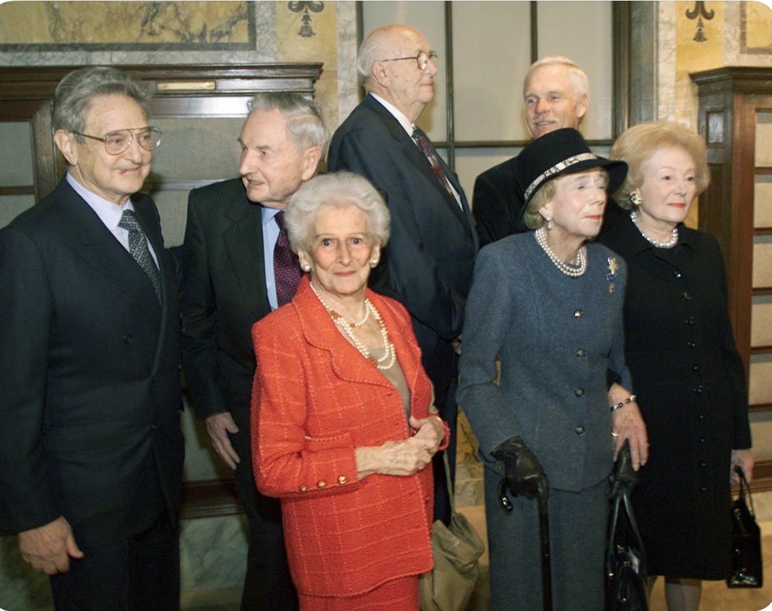 MelKShow's tweet photo. They called it philanthropy.

It was power.

Fauci. Gates. Rockefeller. Soros. Turner. Annenberg. Moyers. Brokaw. The media, the money, the foundations and the public-health establishment in one room.

Now the Fauci diaries are authenticated, Rand Paul is releasing the receipts, and DNI declassifications keep exposing what the public was never supposed to see.

Keep declassifying.