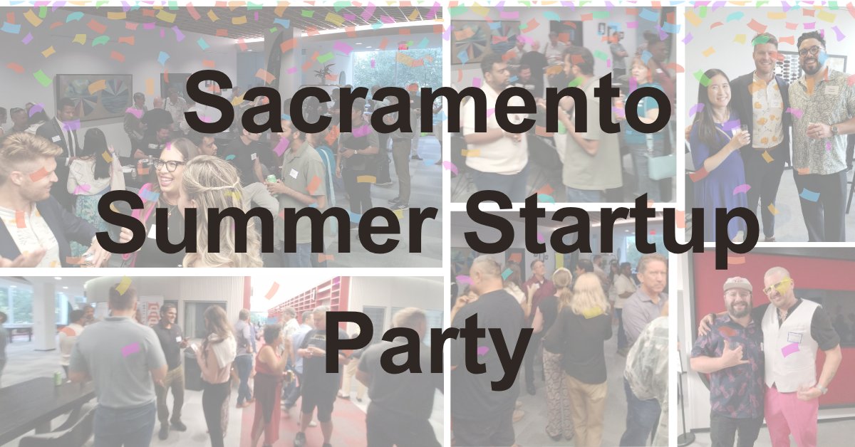 sacstartup's tweet photo. The Sacramento Summer Startup Party returns Aug. 20!

⏰ Early bird pricing ends Friday, July 31
🎟️ Use code STARTUPSAC for $10 off
📅 Aug. 20 | 🕠 5:30 PM to 8:00 PM
📍 The Urban Hive https://t.co/hZM3fspjDY https://t.co/hrgejB3nlV