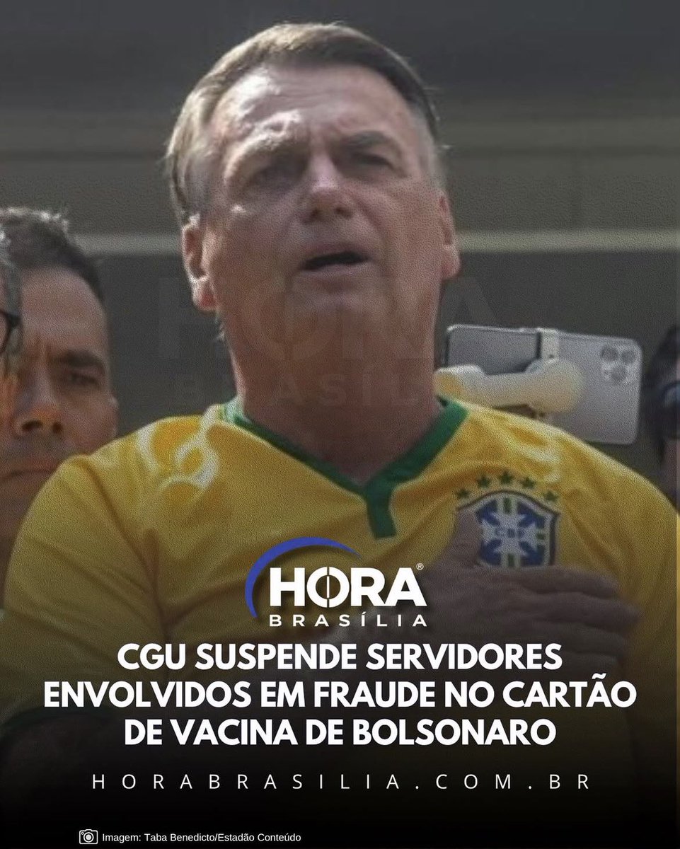 gzs53's tweet photo. “A Controladoria-Geral da União (CGU) suspendeu oito servidores federais envolvidos na inserção e no uso de certificados falsos de vacinação contra a Covid-19, fraude investigada pela Polícia Federal no inquérito que também apurou registros lançados em nome do ex-presidente Jair Bolsonaro (PL). As punições variam de 32 a 47 dias de afastamento e foram aplicadas após a conclusão dos Processos Administrativos
Disciplinares (PADs).”

O que está acontecendo?